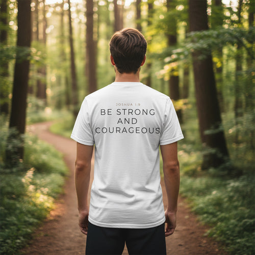 Be Strong and Courageous-black letters
